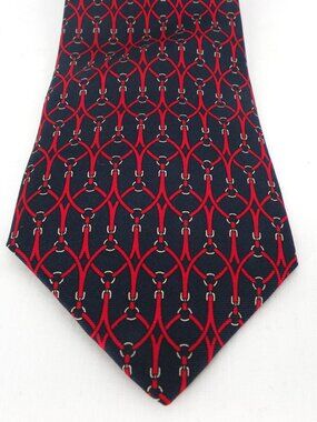 Vintage BERKLEY equestrian bridle straps horse bits silk TIE